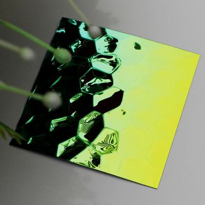 1219mm Colore 3d Decorazione Foglio Acqua Ripple Rifinito Pannello di carta da parati in acciaio inossidabile