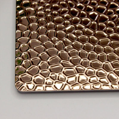 Strato di Decorateive della parete del piatto d'acciaio di Rose Gold Honeycomb Stamped Stainless