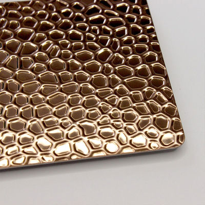 Strato di Decorateive della parete del piatto d'acciaio di Rose Gold Honeycomb Stamped Stainless