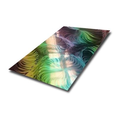 Colorevole foglio in acciaio inossidabile specchio 304 Fantasy Color Gradient 3D Laser Sheet