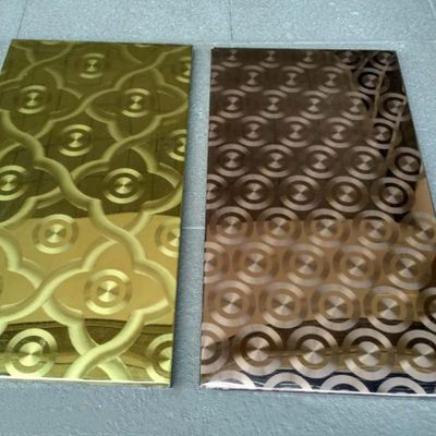Specchio d'oro inciso finitura stampata lamiera in acciaio inossidabile 0,9 mm Per decorazione KTV