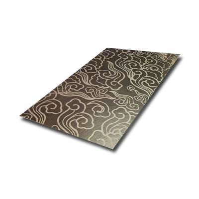 SS 316L Grade Etching Stainless Steel Sheet Metal Con Superficie Disegno Personalizzato