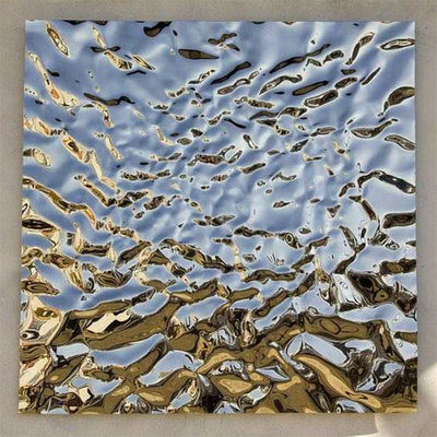 304 in acciaio inossidabile pvd metallo tessuto lamiera argento lamiera in acciaio inossidabile a ondulazione d'acqua