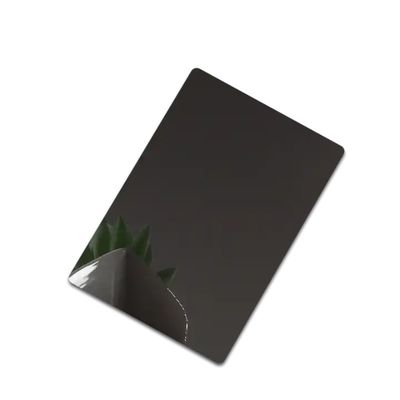 Fogli di acciaio inossidabile finitura specchio nero per interni ed esterni piastra in acciaio inossidabile decorativa