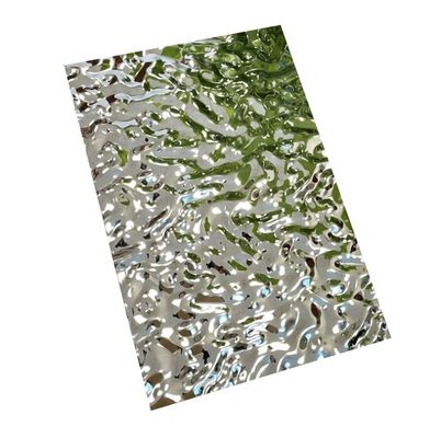 304 in acciaio inossidabile pvd metallo tessuto lamiera argento lamiera in acciaio inossidabile a ondulazione d'acqua