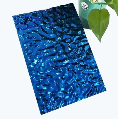 Produttori di lamiere in acciaio inossidabile pvd colori di rivestimento zaffiro blu lamiera ondulata in acciaio inossidabile piccola
