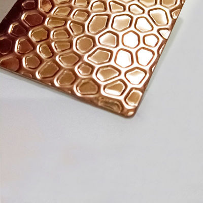 AISI 304 316 PVD Nido di miele color oro rosa Piastra con disegno, tessitura in acciaio inossidabile