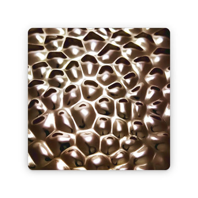 Grado 304 2B/BA finitura 0,8 mm Spessore Ripple Honeycomb tessuto in acciaio inossidabile piastra metallica senza saldature