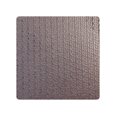 304 316 Retro colore marrone Piastra metallica in rilievo per la decorazione Tessuto di acciaio inossidabile