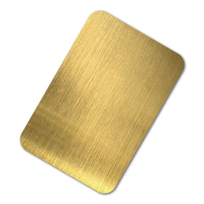 L'oro di JIS PVD ha placcato lo strato spazzolato 2mm di acciaio inossidabile piatto di acciaio inossidabile di 304 linee sottili