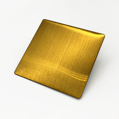 4X10 il colore dell'oro PVD ha placcato lo strato decorativo di acciaio inossidabile 316 1,2 millimetri densamente