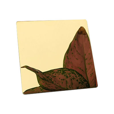 Strato decorativo ricoprente dorato di acciaio inossidabile dello specchio di Pvd per il lavandino di cucina