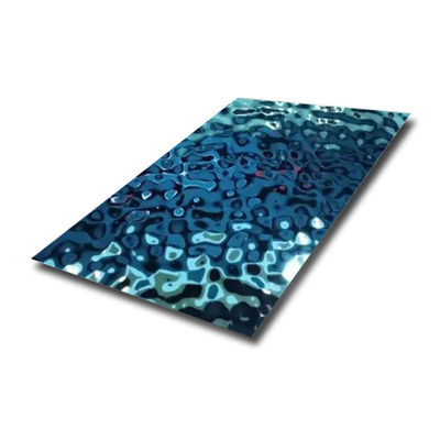 piatto del soffitto timbrato specchio di acciaio inossidabile dell'ondulazione dell'acqua dello strato 0.5mm di acciaio inossidabile 8K