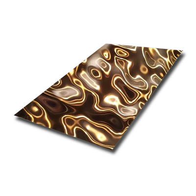 modello 3D di Rose Gold Mirror Stamped Plate dello strato decorativo di acciaio inossidabile di larghezza di 1000mm 2D