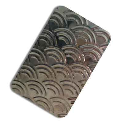Strato decorativo del metallo del pannello timbrato 304 di acciaio inossidabile dell'onda di acqua