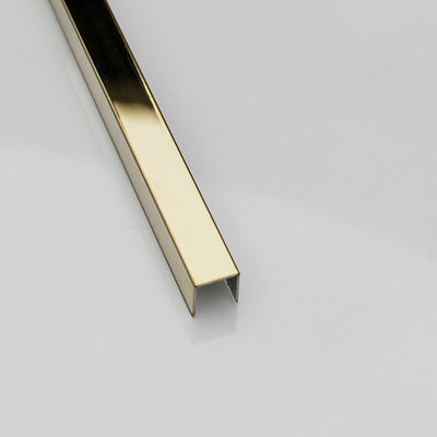 0.24-2mm 316 colore ss dello specchio PVD piastrellano per sistemare il bordo a forma di U del confine delle mattonelle di acciaio inossidabile