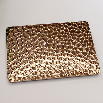 buon prezzo Strato di Decorateive della parete del piatto d'acciaio di Rose Gold Honeycomb Stamped Stainless in linea