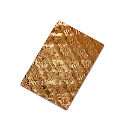 buon prezzo 1.5 mm Spessore lamiera in acciaio inossidabile dorato 4 * 8 Ft modello di intaglio finitura in rilievo in linea