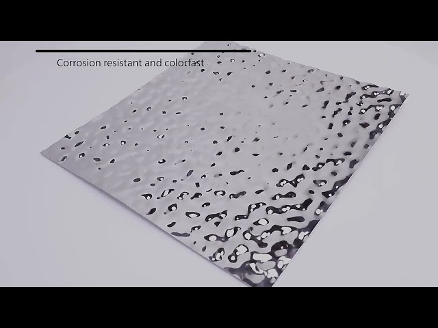 video aziendali Circa water ripple stainless steel sheet ss 201 304 Metal decorative plate