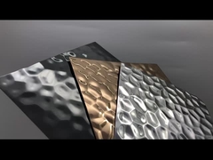 Piastra in acciaio inossidabile per ondulazione dell'acqua 3d Design Hammer Panel Lamiera decorativa in acciaio inossidabile 4x8