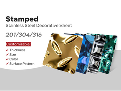 201 304 316 PVD per la decorazione di piastre metalliche di acciaio inossidabile