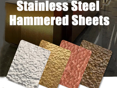 Personalizzare carta di acciaio inossidabile martellata a mano 304 316 tessitura carta di metallo