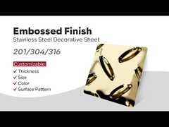 201 304 Colore dorato rivestito 3MM 2MM Superficie di timbraggio anti scivolamento Piastra a scacchi in acciaio inossidabile